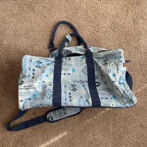 Denim Aztec Print Duffel